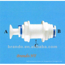 Bulkhead adaptador con todos los tamaños para el montaje de tubería en la industria del tratamiento de agua
